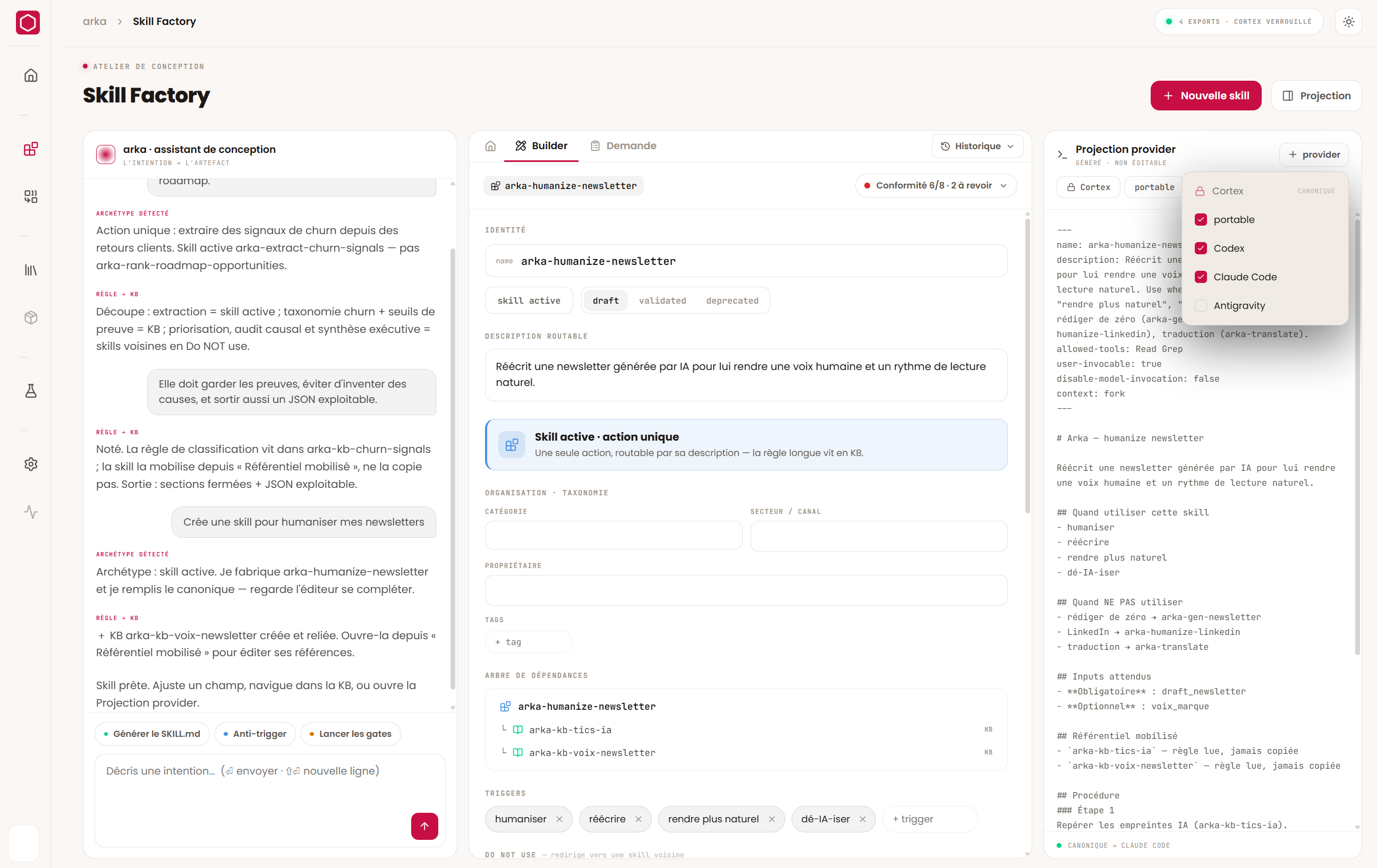 Skills.factory — atelier de conception